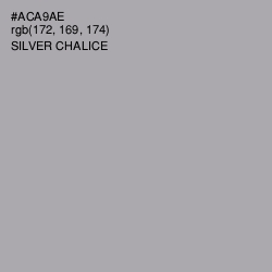 #ACA9AE - Silver Chalice Color Image